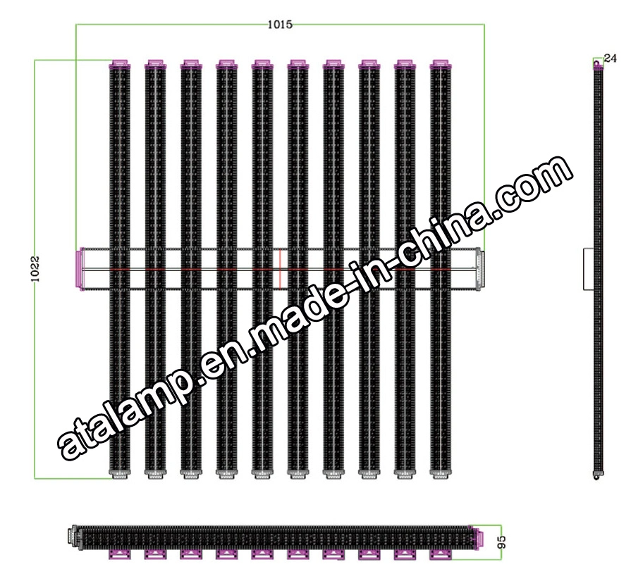 LED Grow Light with Hanging Wire, 50W/75W/80W/100W/150W/300W/400W/450W/500W/600W/650W/700W/800W/900W/1000W/1200W/1500W Plant Grow Tube Lamp LED Grow Light Clip