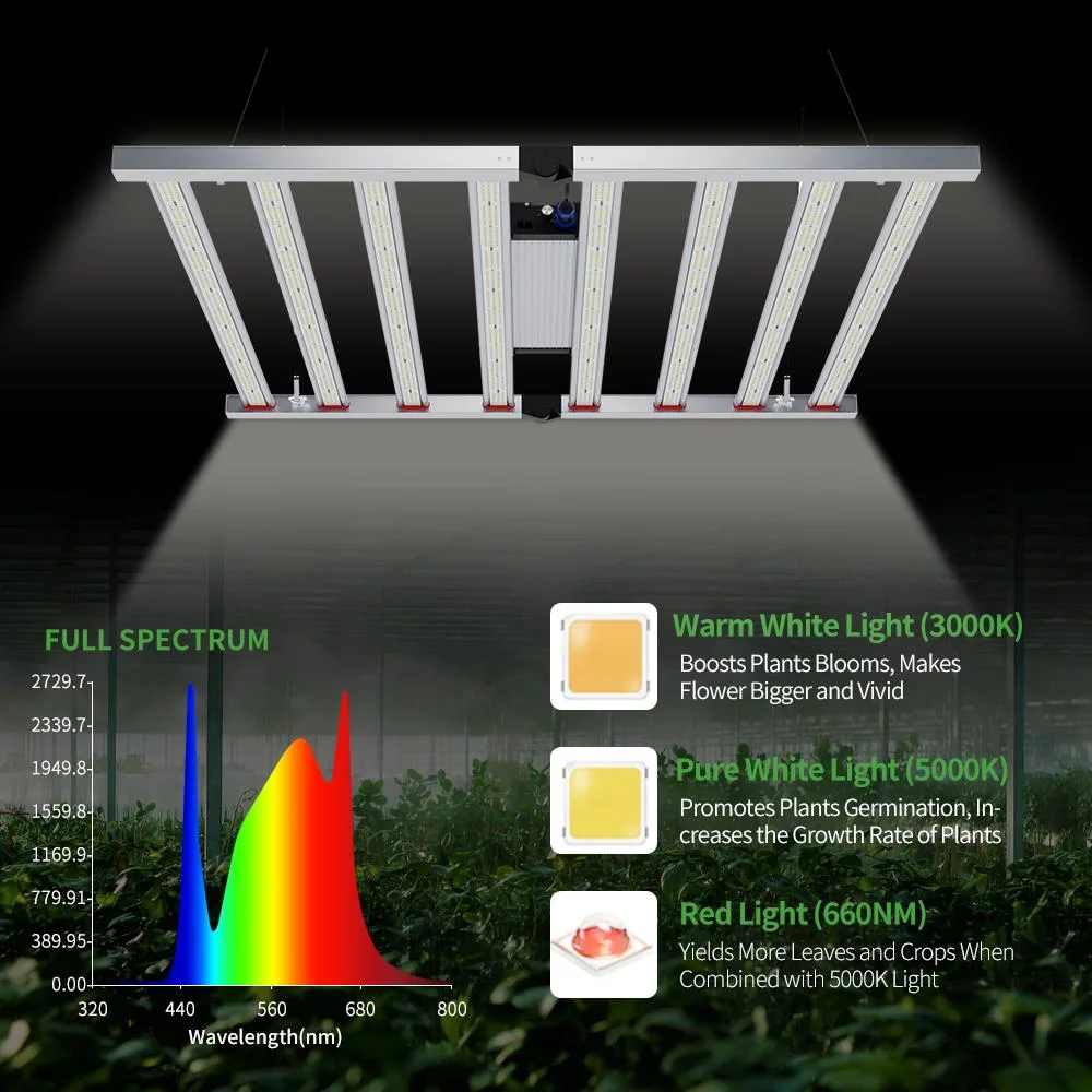 Lumatek UV IR Indoor Growing Light Samsung Lm301b 800W Full Spectrum LED Grow Light for Greenhouse Harvest