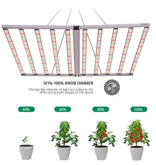 2.91umol/J Dimmable Folding 720W LED Grow Light 1000W Professional Grow Light for Indoor Plant Greenhouse Grow Tent